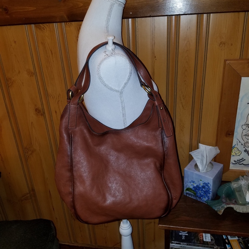 FRYE COGNAC MADISON SHOULDER BAG